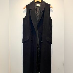 Elegant black long vest
